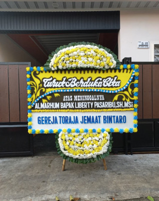 Papan Bunga Duka di Pontang Legon